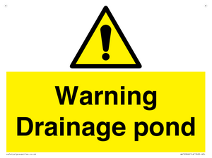 Warning Drainage pond